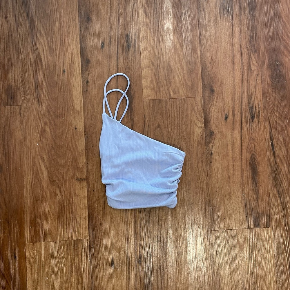 Princess Polly One Shoulder Crop Top in Blue US size 2